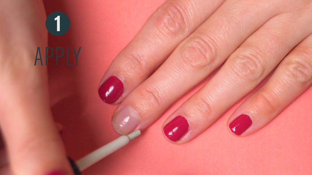 Edge Perfection: apply barrier, polish nails, peel for clean edges